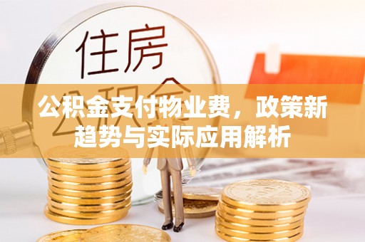 大观公积金支付物业费，政策新趋势与实际应用解析