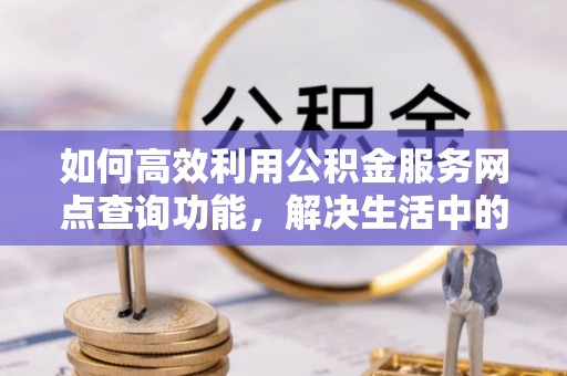 大观如何高效利用公积金服务网点查询功能，解决生活中的资金难题